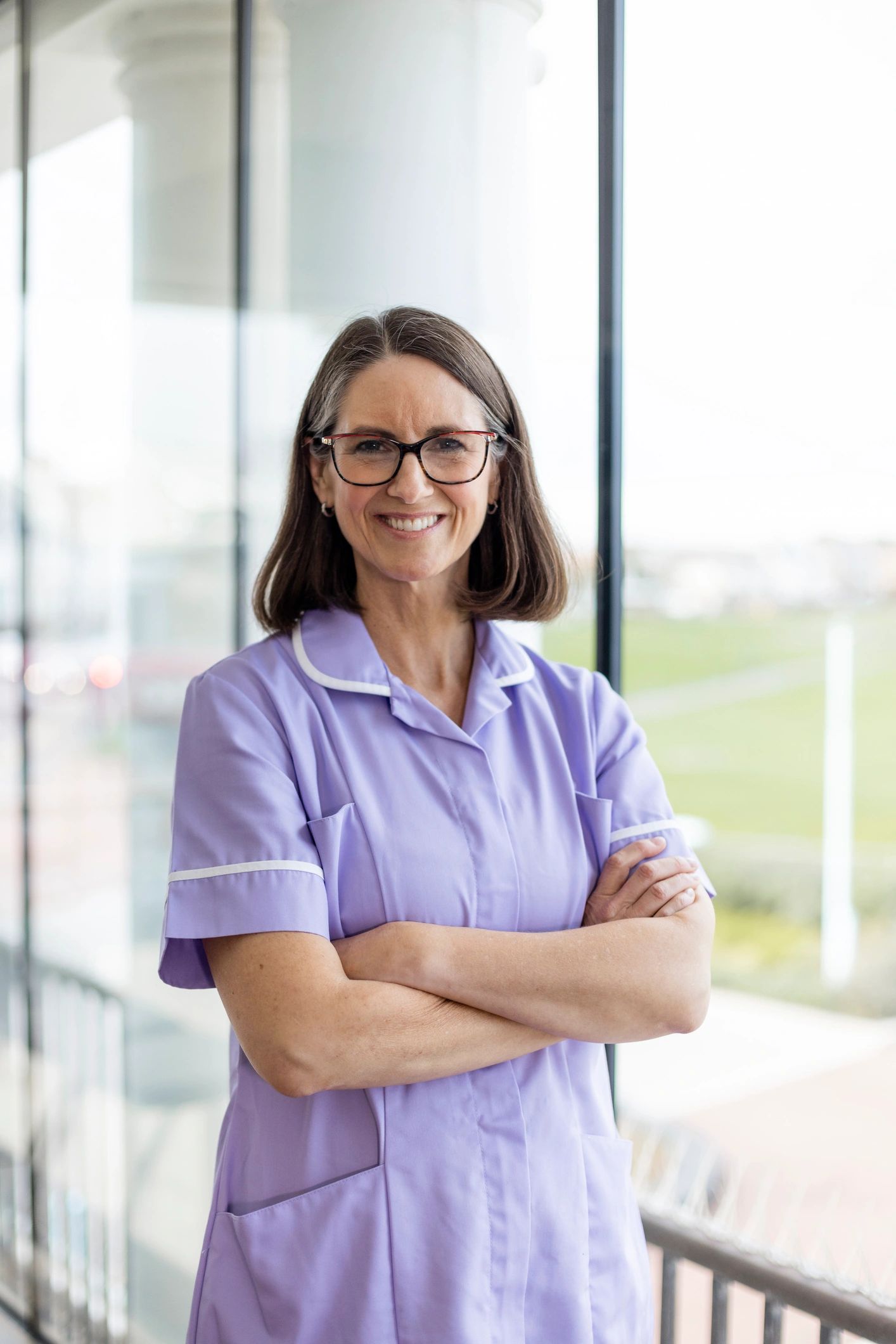 Physical therapist in a clinical setting